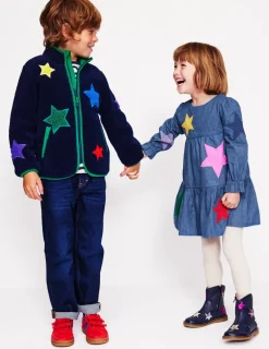 Mäntel & Jacken | Boden Kuschelige Teddyfell-Jacke-Schuluniform-Marineblau Stern Schuluniform-MarineblauStern