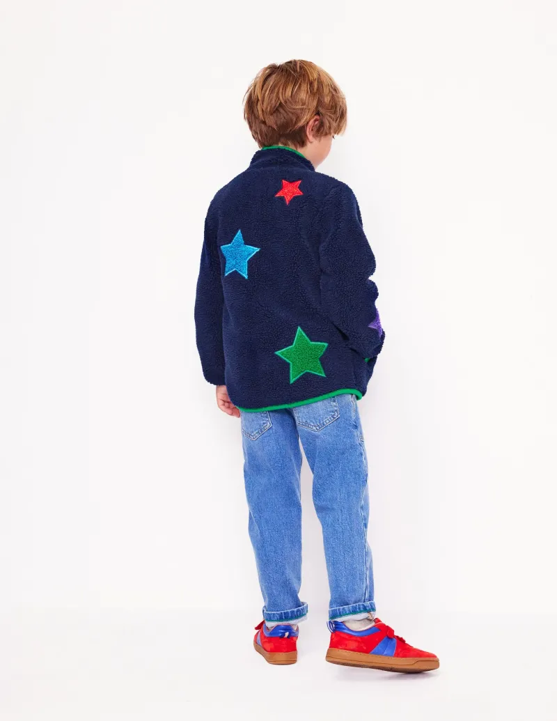 Mäntel & Jacken | Boden Kuschelige Teddyfell-Jacke-Schuluniform-Marineblau Stern Schuluniform-MarineblauStern