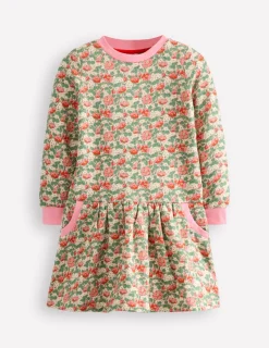 Kleider | Boden Kuscheliges, bedrucktes Sweatshirt-Kleid-Kreiderosa Wildrose KreiderosaWildrose