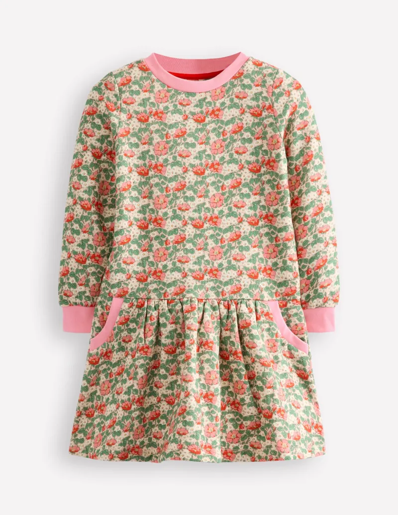 Kleider | Boden Kuscheliges, bedrucktes Sweatshirt-Kleid-Kreiderosa Wildrose KreiderosaWildrose