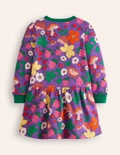 Kleider | Boden Kuscheliges, bedrucktes Sweatshirt-Kleid- Black