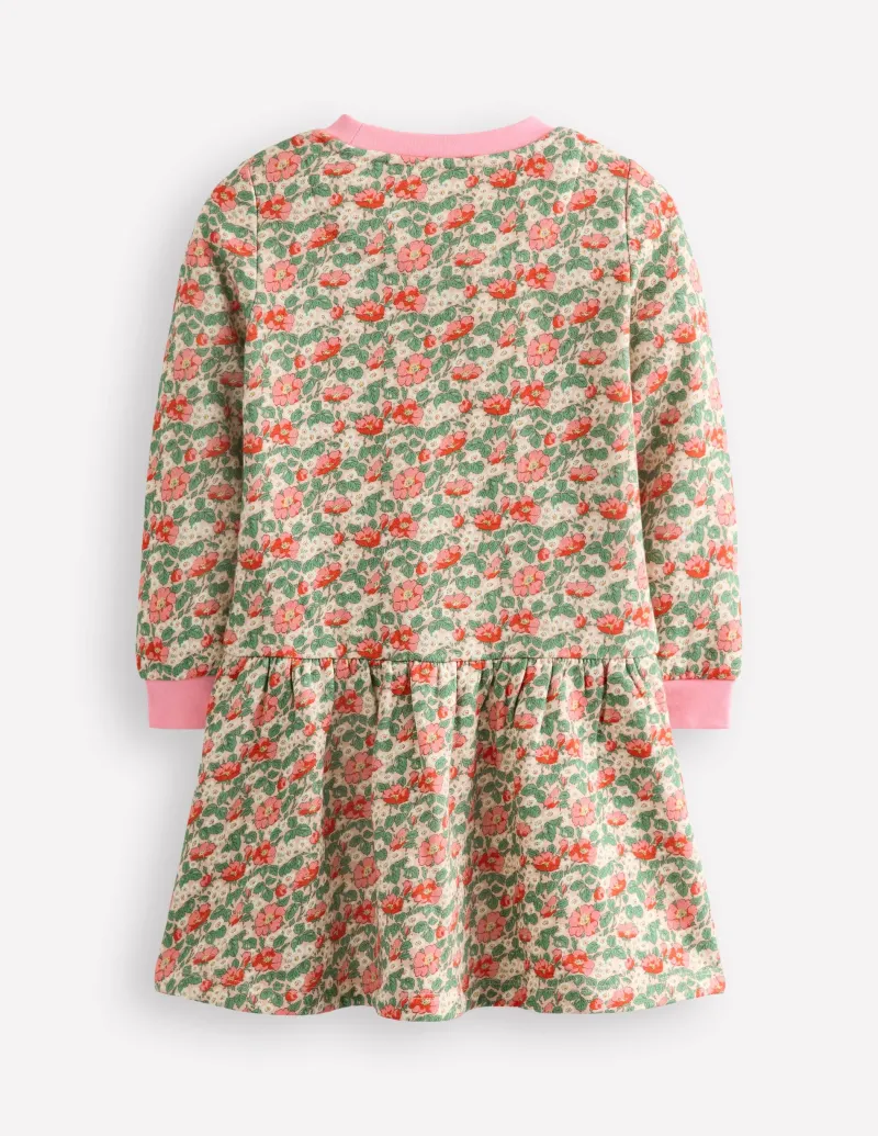 Kleider | Boden Kuscheliges, bedrucktes Sweatshirt-Kleid-Kreiderosa Wildrose KreiderosaWildrose