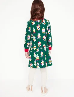 Kleider | Boden Kuscheliges, bedrucktes Sweatshirt-Kleid- Almond
