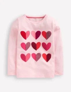 Oberteile & T-shirts | Boden Langärmeliges Bouclé-T-Shirt-Kreiderosa Herzen KreiderosaHerzen