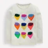 Oberteile & T-shirts | Boden Langärmeliges Bouclé-T-Shirt-Naturweiß, Erdbeeren Naturweiß,Erdbeeren