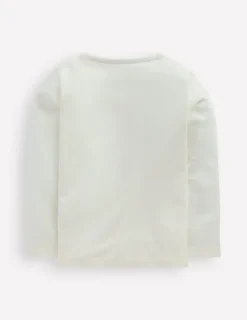 Oberteile & T-shirts | Boden Langärmeliges Bouclé-T-Shirt-Naturweiß, Erdbeeren Naturweiß,Erdbeeren