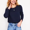 T-shirts & Tops | Oberteile | Boden Langärmliges Oberteil aus Baumwolle mit Rundhalsausschnitt-Aqua Marine Marl AquaMarineMarl