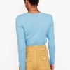 T-shirts & Tops | Oberteile | Boden Langärmliges Oberteil aus Baumwolle mit Rundhalsausschnitt- Enteneiblau