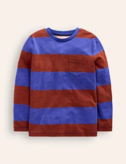 Oberteile & T-shirts | Boden Langärmliges T-Shirt für den Alltag-Blau/Burgunderrot Gestreift Blau/BurgunderrotGestreift