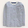 Oberteile & T-shirts | Boden Langärmliges T-Shirt für den Alltag-Zartes Naturweiß/Schuluniform-Marineblau ZartesNaturweiß/Schuluniform-Marineblau