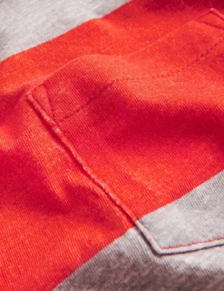 Oberteile & T-shirts | Boden Langärmliges T-Shirt für den Alltag-Grau Meliert/Knallrot GrauMeliert/Knallrot