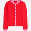 Pullover & Strickjacken | Boden Lara Lockere Baumwoll-Strickjacke-Rot, Karminrosa Rot,Karminrosa
