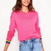 Pullover & Strickjacken | Boden Lara Lockerer Baumwollpullover-Sorbet-Rosa, Regenbogen Sorbet-Rosa,Regenbogen