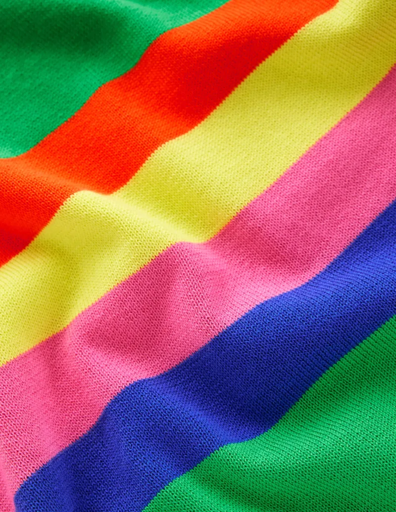 Pullover & Strickjacken | Boden Lara Lockerer Baumwollpullover-Leuchtendes Grün Streifen auf der Brust LeuchtendesGrünStreifenaufderBrust