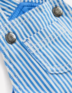 Hosen & Leggings | Boden Latzhose für Jungen-Blau Drell Streifen BlauDrellStreifen