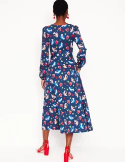 Kleider & Jumpsuits | Midi | Boden Leandra Jersey-Midikleid-Französisches Marineblau, Herzflattern FranzösischesMarineblau,Herzflattern