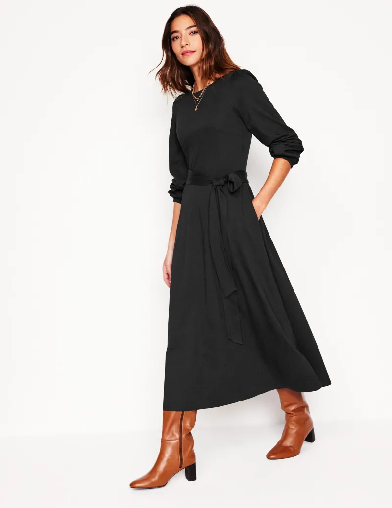 Kleider & Jumpsuits | Midi | Boden Leandra Jersey-Midikleid- Schwarz