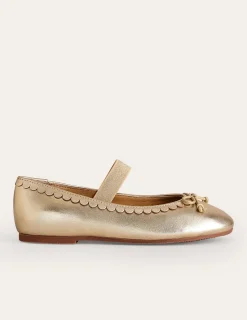 Schuhe, Turnschuhe & Sandalen | Boden Leder-Ballerinas- Gold-Metallic
