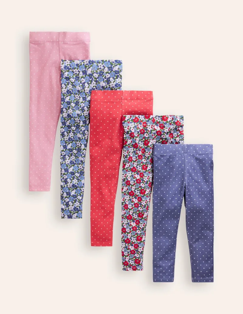 Leggings | Hosen & Jeans | Boden Leggings im 5er-Pack-Bunt Gepunktet/Blumenmuster BuntGepunktet/Blumenmuster
