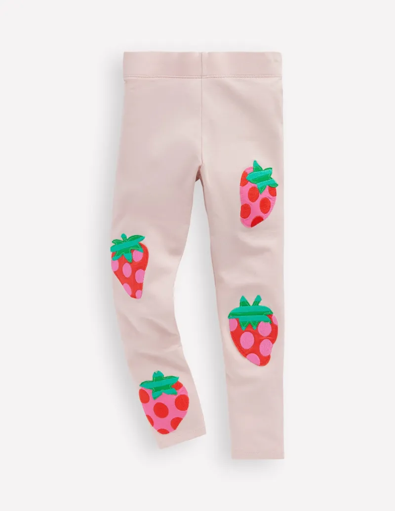 Hosen & Jeans | Leggings | Boden Leggings mit Applikationen-Kreide-Violett Erdbeeren Kreide-ViolettErdbeeren