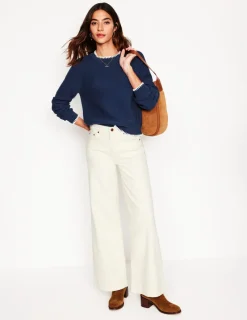 Pullover & Strickjacken | Boden Lena Pullover mit Ziernaht-Aqua Marine Marl AquaMarineMarl