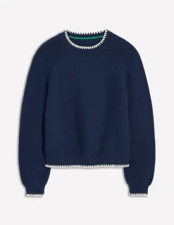 Pullover & Strickjacken | Boden Lena Pullover mit Ziernaht-Aqua Marine Marl AquaMarineMarl