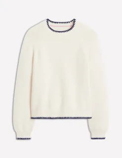 Pullover & Strickjacken | Boden Lena Pullover mit Ziernaht-Warmes Naturweiß WarmesNaturweiß
