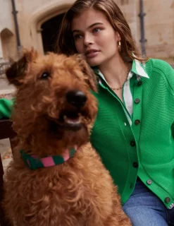 Pullover & Strickjacken | Boden Lena Strickjacke mit Ziernaht-Grünes Tamburin GrünesTamburin