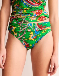 Bademode | Boden Levanzo Bikinihose mit Faltendetail-Kelly Grün, Paisley Azurblau KellyGrün,PaisleyAzurblau