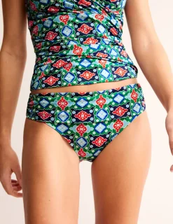 Bademode | Boden Levanzo Bikinihose mit Faltendetail-Grün, Kachel Grün,Kachel