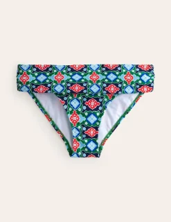 Bademode | Boden Levanzo Bikinihose mit Faltendetail-Grün, Kachel Grün,Kachel