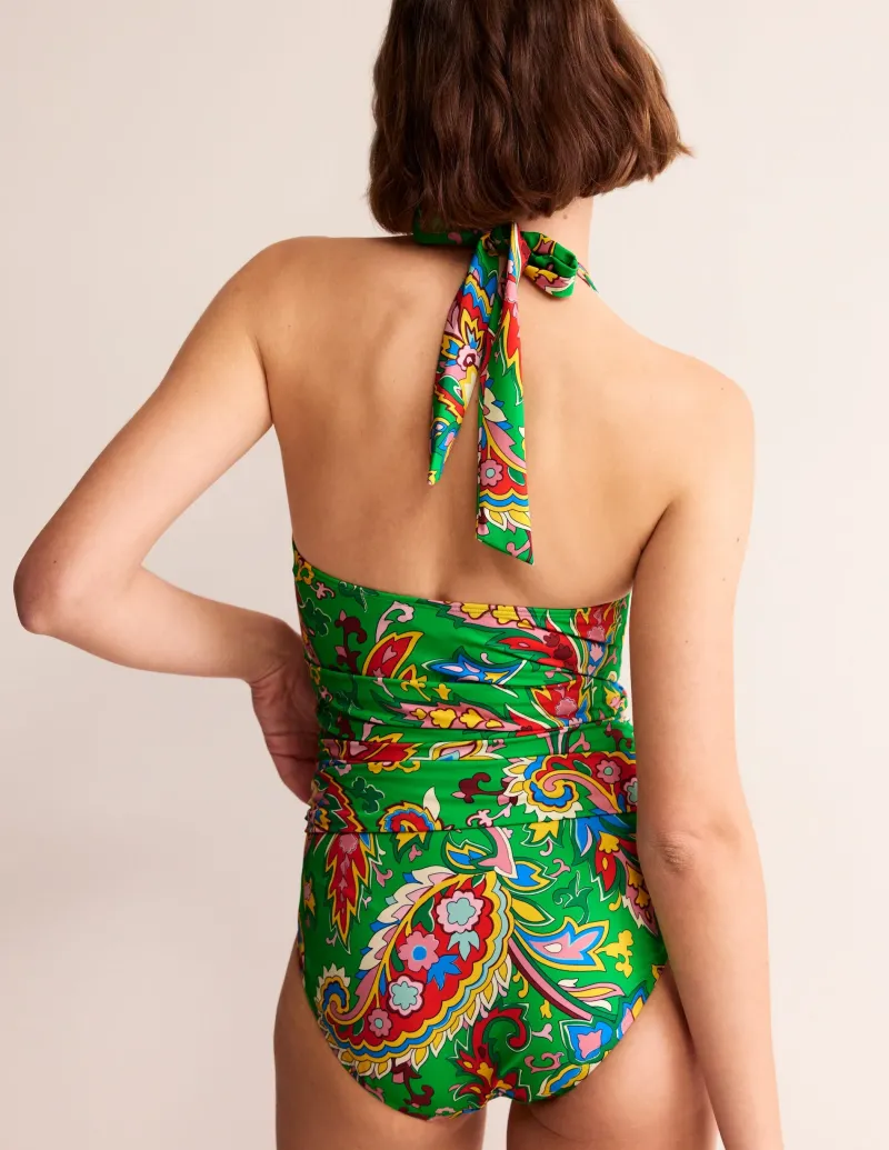 Bademode | Boden Levanzo Neckholder-Badeanzug-Kelly Grün, Paisley Azurblau KellyGrün,PaisleyAzurblau