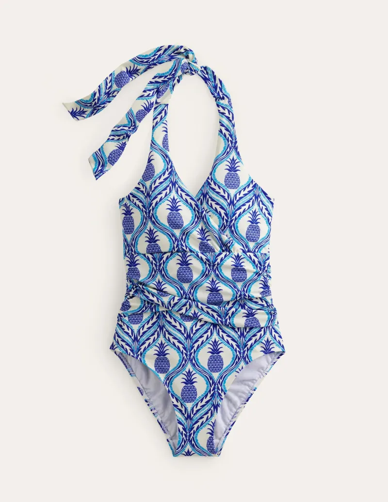 Bademode | Boden Levanzo Neckholder-Badeanzug-Surf The Web, Ananas Welle SurfTheWeb,AnanasWelle