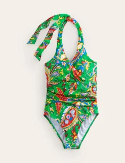 Bademode | Boden Levanzo Neckholder-Badeanzug-Kelly Grün, Paisley Azurblau KellyGrün,PaisleyAzurblau