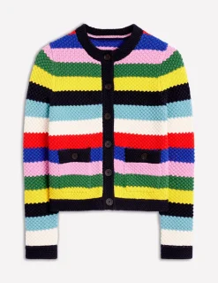 Pullover & Strickjacken | Boden Libby Strickjacke-Mohnblumenrot, Blau Bunt Mohnblumenrot,BlauBunt