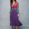 Kleider & Jumpsuits | Midi | Boden Lily Midikleid mit langen Ärmeln-Bunt, Herz-Cluster Bunt,Herz-Cluster