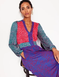 Kleider & Jumpsuits | Midi | Boden Lily Midikleid mit langen Ärmeln-Bunt, Herz-Cluster Bunt,Herz-Cluster