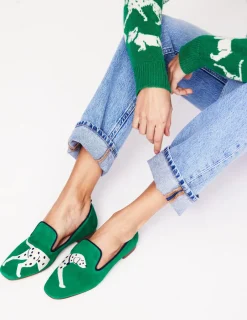 Nachtwäsche & Schlafanzüge | Loafer | Boden Loafer im Slipper-Stil-Smaragdgrün, Hund Smaragdgrün,Hund