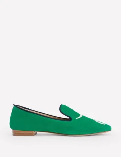 Nachtwäsche & Schlafanzüge | Loafer | Boden Loafer im Slipper-Stil-Smaragdgrün, Hund Smaragdgrün,Hund