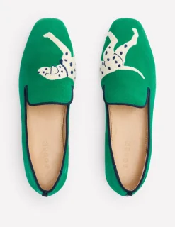 Nachtwäsche & Schlafanzüge | Loafer | Boden Loafer im Slipper-Stil-Smaragdgrün, Hund Smaragdgrün,Hund