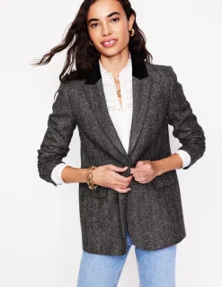 Blazer | Mäntel & Jacken | Boden Locker geschnittener Wollblazer- Fischgrät
