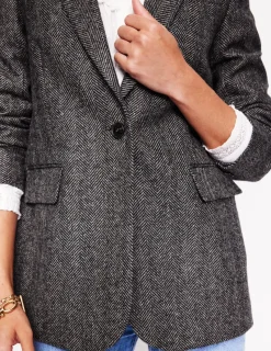 Blazer | Mäntel & Jacken | Boden Locker geschnittener Wollblazer- Fischgrät