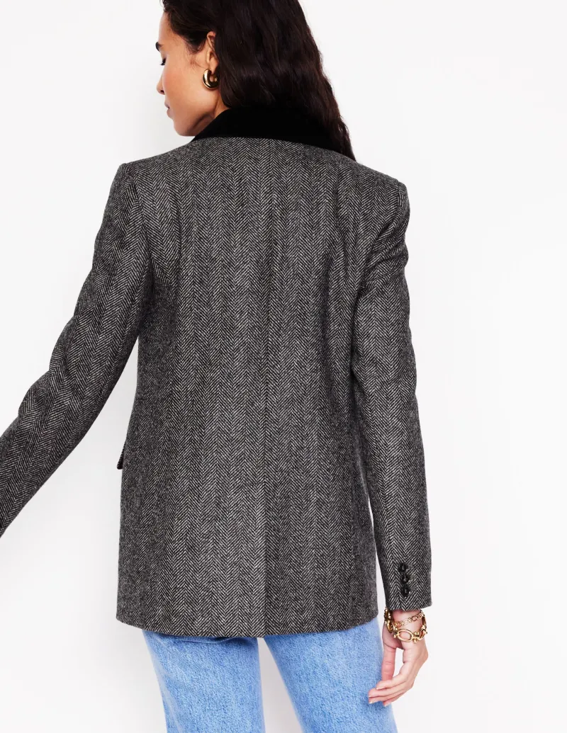 Blazer | Mäntel & Jacken | Boden Locker geschnittener Wollblazer- Fischgrät