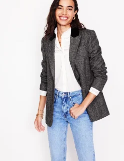 Blazer | Mäntel & Jacken | Boden Locker geschnittener Wollblazer- Fischgrät