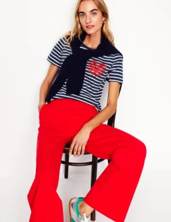 Nachtwäsche & Schlafanzüge | T-shirts & Tops | Boden Locker geschnittenes originelles T-Shirt-Französisches Marineblau, Herzen FranzösischesMarineblau,Herzen