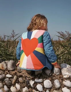 Mäntel & Jacken | Boden Lustige Bomberjacke mit Teddyfell-Futter-Pfauenfederblau Herzenexplosion PfauenfederblauHerzenexplosion