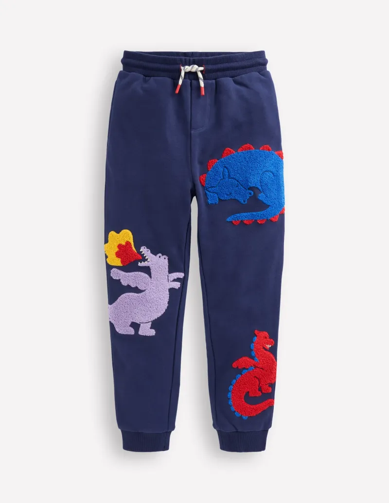 Jogginghosen | Boden Lustige Jogginghose-Steuerbordblau Bouclé Drache SteuerbordblauBoucléDrache