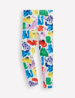 Leggings | Hosen & Jeans | Boden Lustige Leggings-Bunt Haferbeige Regenbogen Tiere BuntHaferbeigeRegenbogenTiere