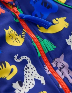 Bademode | Boden Lustiger Surfanzug mit Sonnenschutz-Saphirblau Regenbogen Tiere SaphirblauRegenbogenTiere