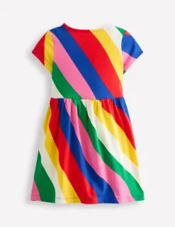 Kleider | Boden Lustiges Jerseykleid mit Herztasche- Regenbogen